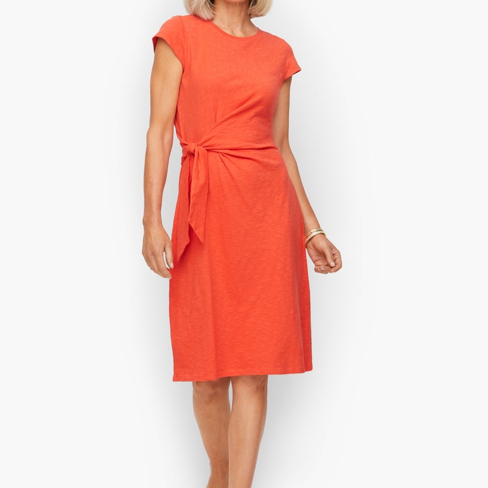 NWT Talbots orange slub knit dress